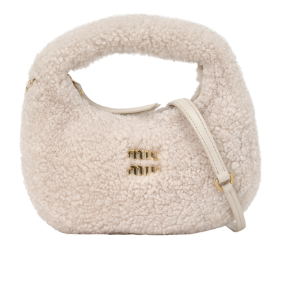 Mini Wander, &pound;950, Handbags, Cream, Shearling, Front view